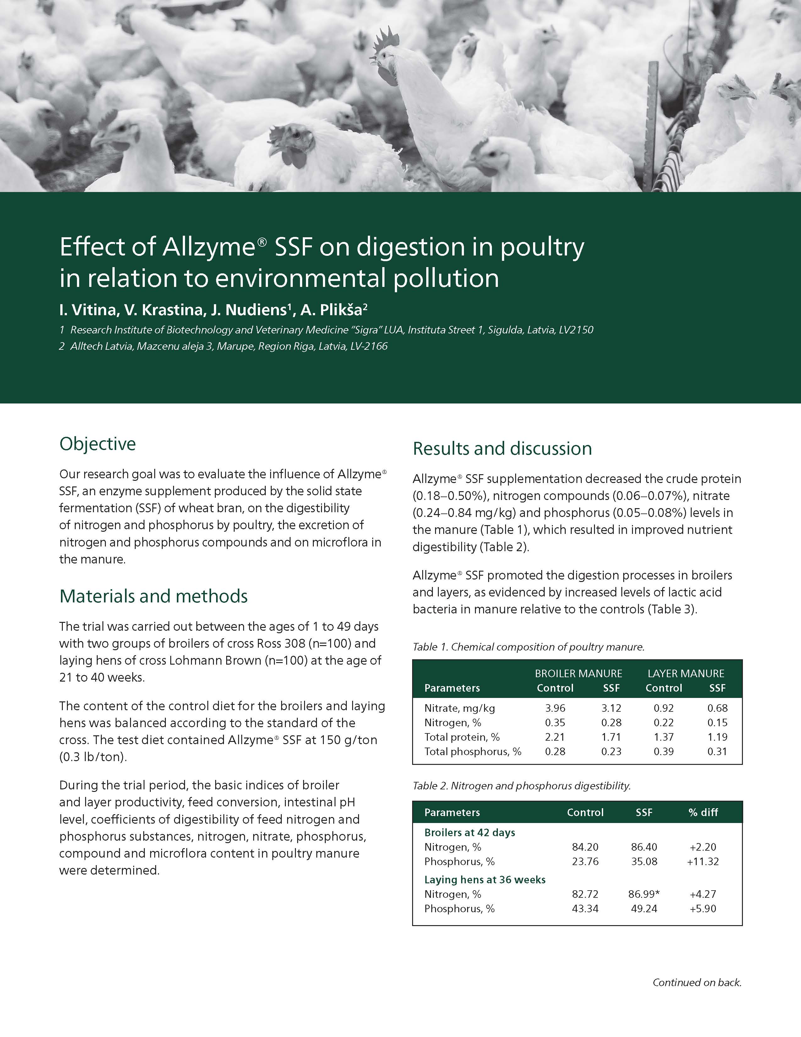 Effect of Allzyme SSF on digestion in poultry thumbnail image