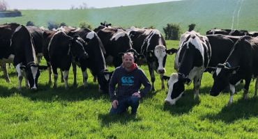 Chris Catherwood with his dairy herd